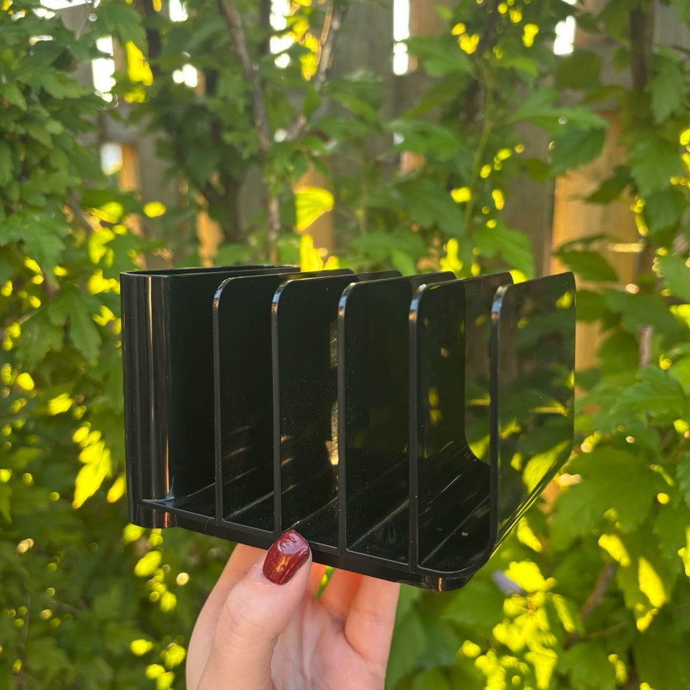 Vintage 1980 Eldon Desk Caddy Organizer In Black Made In Canada